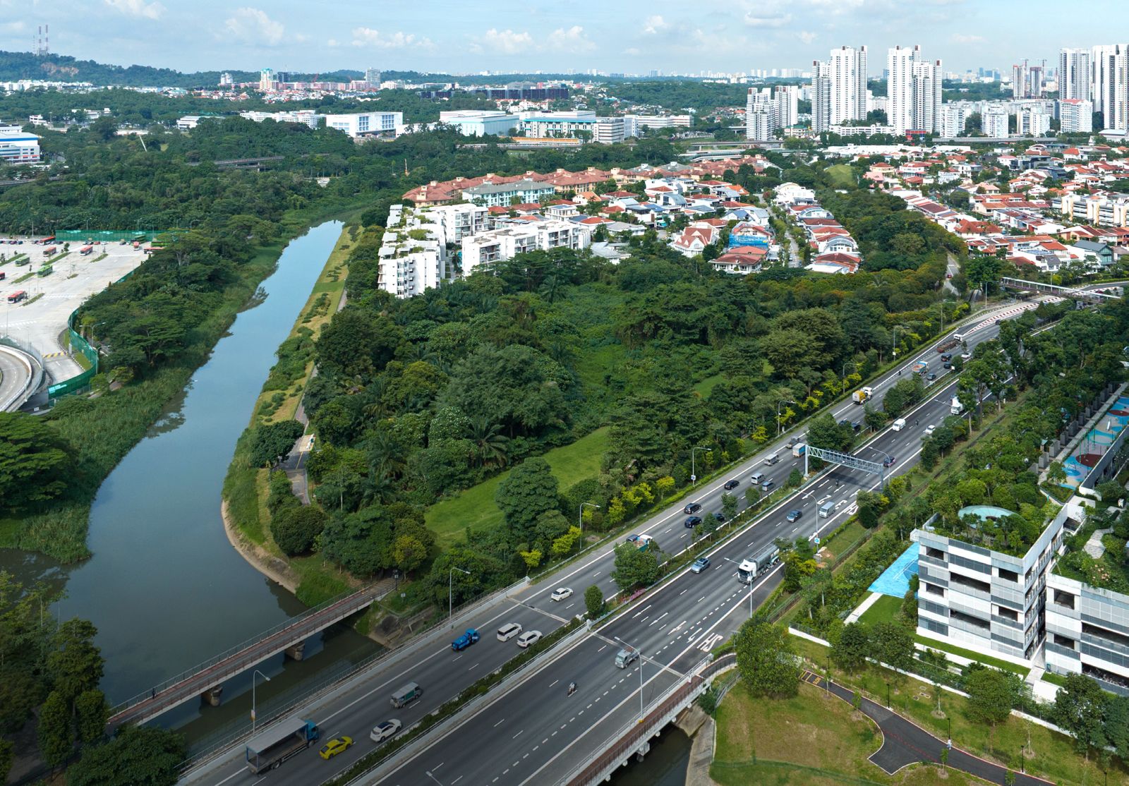 Aerial view of the site
