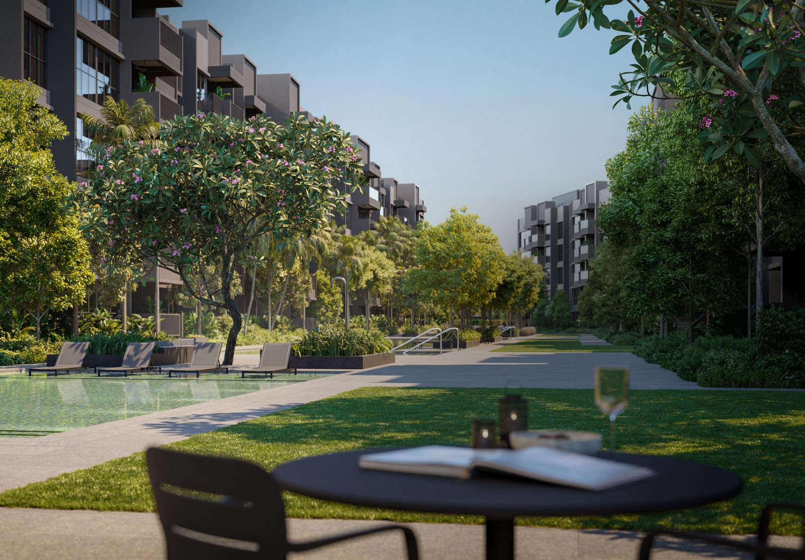 Courtyard lawn