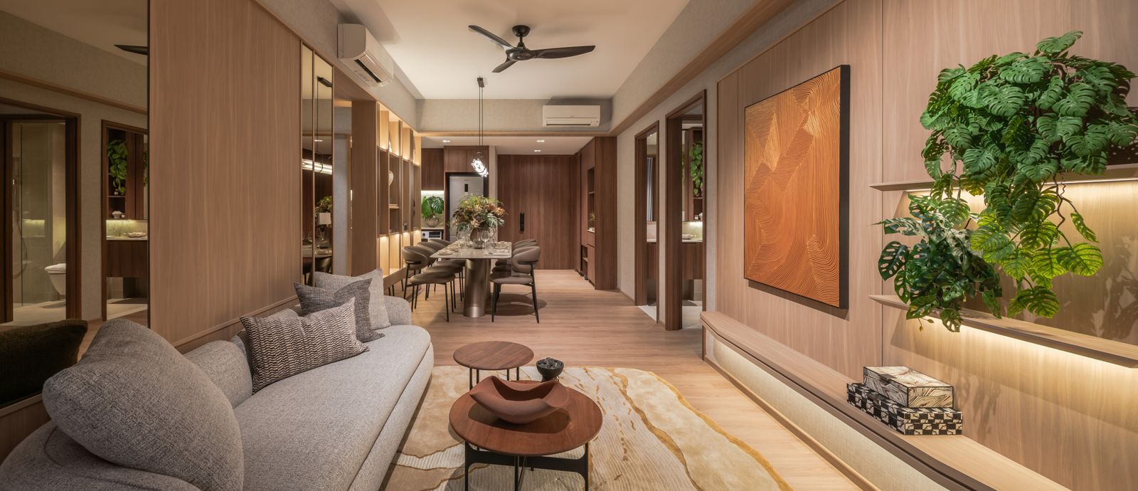 Living room and corridor